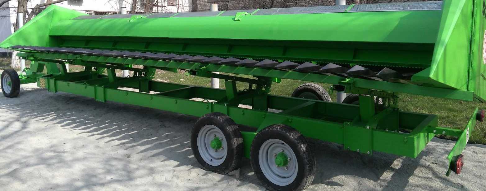 Візок для перевезення жатки з широкою колєю
