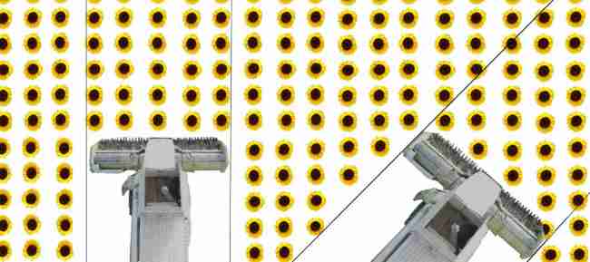 Косить подсолнечник в любіх направлениях. Жатка для уборки подсолнечника.